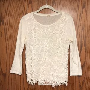 J crew lace shirt